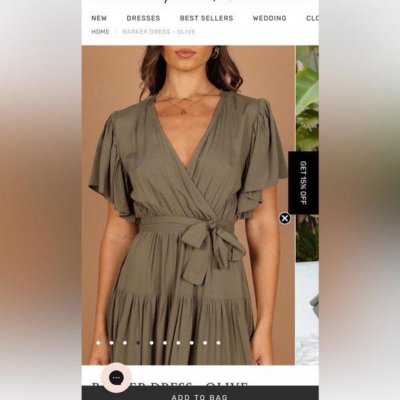 Barker Dress - Olive - Picture 8 of 11